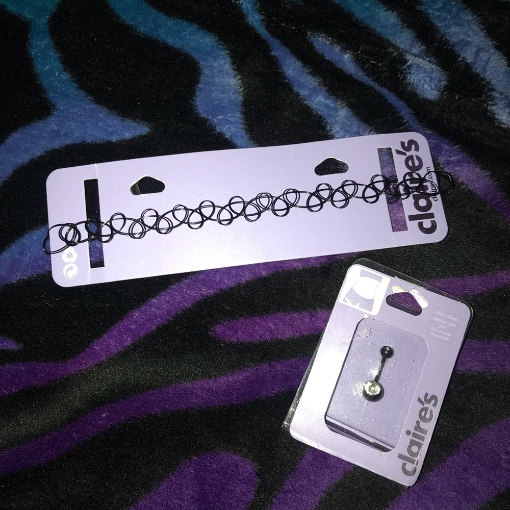 Chocker and belly ring bundle